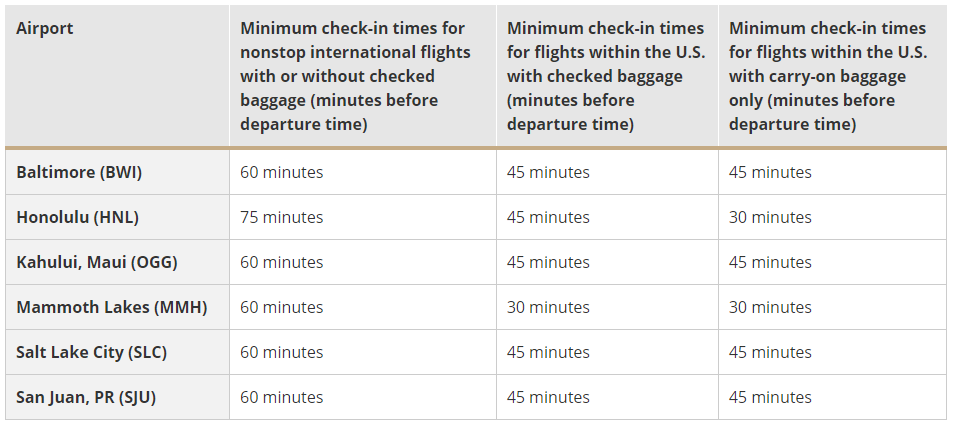 united airlines check in time