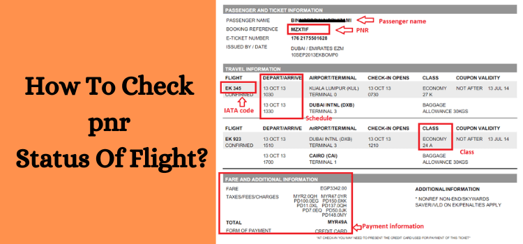 How To Check pnr Status Of Flight