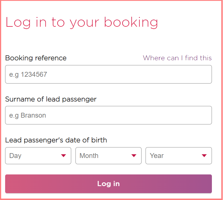 virgin atlantic manage booking