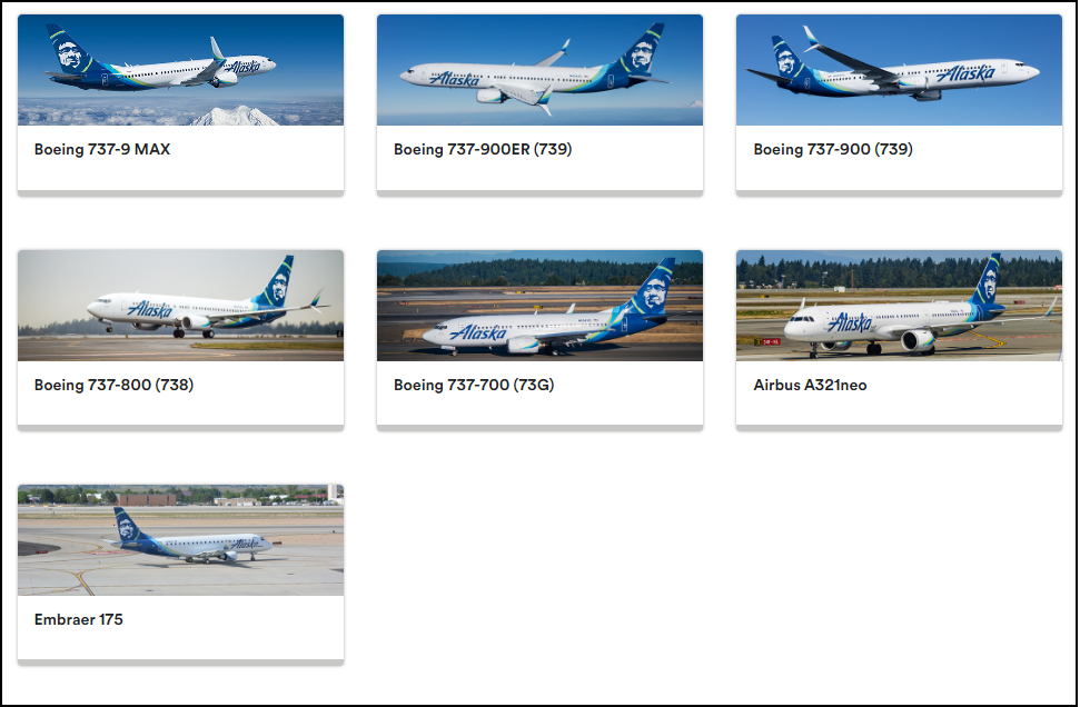 alaska airlines planes